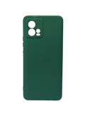 Husa Motorola G72 silicon moale, protectie camere si butoane, interior material textil Verde