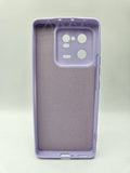 Husa Xiaomi 13 Pro silicon moale, protectie camere si butoane, interior material textil Lila