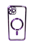 Husa Iphone 11  Pro Max din silicon moale, MagSafe, Protectie Camere Mov