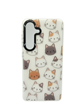 Husa Samsung S24 silicon, antisoc, model Cats, protectie camere si butoane