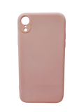 Husa Iphone XR silicod solid, protectie camere si butoane,interior material textil Roz