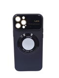 Husa Iphone 12 Pro Max silicon , MagSafe, decupaj logo , protectie camere Negru
