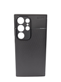 Husa Samsung S24 Ultra  silicon, protectie camere si butoane,textura carbon Negru