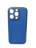 Husa Iphone 14 Pro Luxury piele ecologica, antisoc , Protectie camera Albastru