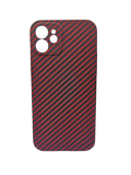Husa Iphone 12 tip Kevlar , Protectie butoane si camere Visiniu