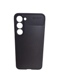 Husa Samsung S23 Plus silicon, protectie camere si butoane, textura carbon Negru