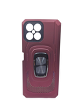 Husa Honor X8 silicon si plastic, suport inel rotativ , protectie camere si butoane Visiniu