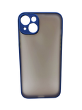 Husa Iphone 15 Plus din silicon si finisaj mat si protectie camere, Albastru