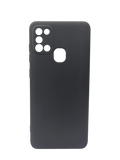 Husa Samsung A21s  silicon moale , protectie butoane, interior material textil Negru