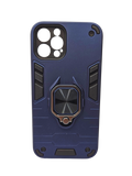 Husa Iphone 12 Pro  silicon si plastic , suport inel rotativ , protectie camera Albastru inchis