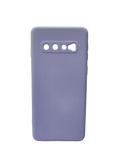 Husa Samsung S10 silicon moale, protectie camere si butoane, interior material textil Lila