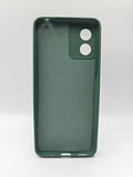 Husa Motorola E13 silicon moale, protectie camere si butoane, interior material textil Verde