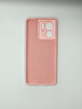Husa Motorola Edge 40 silicon moale, protectie camere si butoane, interior material textil Roz