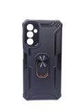 Husa Samsuung A14 silicon si plastic , suport inel rotativ , protectie camera Negru
