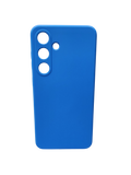 Husa Samsung S24 silicon moale , protectie butoane si camere, interior material textil Albastru