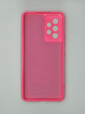 Husa Samsung A53  silicon moale, protectie camere ,interior material textil Roz