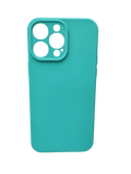 Husa Iphone 14 Pro Max silicon moale , protectie camera si butoane Turcoaz