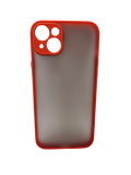 Husa Iphone 15 Plus din silicon si finisaj mat si protectie camere, Rosu