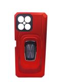 Husa Honor X8 silicon si plastic, suport inel rotativ , protectie camere si butoane Rosu