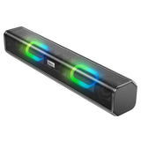 Boxa portabila wireless cu lumini RGB Hoco BS49 Bluetooth USB AUX Negru