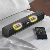 Boxa portabila wireless cu lumini RGB Hoco BS49 Bluetooth USB AUX Negru