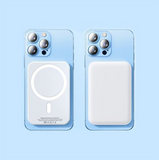 Baterie Externa Portabila 10000 mAh  MagSafe, Incarcare Wireless, Design Modern, Alb