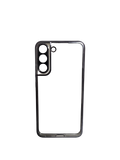 Husa Samsung S22 Plus silicon moale, spate transparent, protectie camere Negru