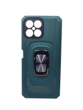 Husa Honor X8 silicon si plastic, suport inel rotativ , protectie camere si butoane Verde