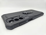 Husa Samsuung A14 silicon si plastic , suport inel rotativ , protectie camera Negru