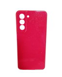 Husa Samsung S21 silicon gel model cu sclipici , protectie camere Roz