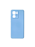 Husa Motorola Edge 40 silicon moale, protectie camere si butoane, interior material textil Albastru