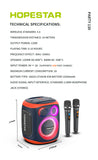 Boxa HopeStar Party 130 ,120W Putere cu microfon Wireless, Baterie 22000 mAh Negru