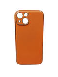 Husa Iphone 14 Luxury piele ecologica, antisoc Portocaliu