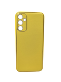 Husa Samsung A14 piele ecologica, protectie camere, margini anti alunecare Galben