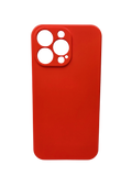 Husa Iphone 13 Pro silicon , protectie butoane ,interior material textil Rosu