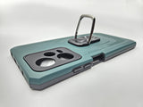 Husa Xiaomi Note 12 Pro silicon si plastic, suport inel rotativ, protectie camere si butoane Verde