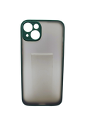 Husa Iphone 15 Plus din silicon si finisaj mat si protectie camere, Verde