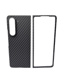 Husa Samsung Z Fold 5 Husa Samsung Z Fold 3 fullcover tip kevlar, protectie camere, textura carbon Negru