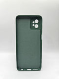 Husa Motorola G32 silicon moale, protectie camere si butoane, interior material textil Verde