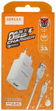 Set Incarcator QC 3.0 18W si Cablu incarcare Gerlax A3L USB-Iphone Fast Charge,1M , Alb