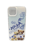 Husa Iphone 14  silicon model Ursuleti, cameleon , protectie camera