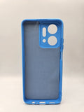 Husa Honor X7a silicon moale , protectie camere si butoane, interior material textil Albastru