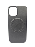 Husa Iphone 14 Pro Max piele ecologica, MagSafe, Interior catifeltat Negru