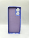 Husa Oppo A78 silicon moale, protectie camere si butoane, interior material textil Lila