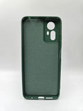 Husa Xiaomi Redmi Note 12s silicon moale, protectie camere si butoane, interior material textil Verde