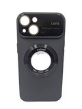 Husa Iphone 14 silicon , MagSafe, decupaj logo , protectie camere Negru