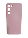 Husa Samsung S23 Plus din silicon moale, protectie camere,interior material textil Roz