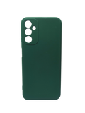 Husa Samsuung A14 silicon, protectie camere, interior material textil Verde
