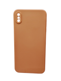 Husa Iphone Xs Max silicon, protectie camere si butoane, interior material textil Roz