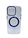 Husa Iphone 14 Pro , silicon , margini solide , Protectie camera, MagSafe Albastru
